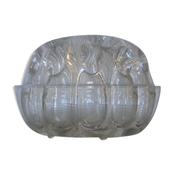 Pique fleurs moulded glass made in France no. 4 1/2