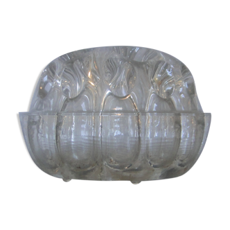 Pique fleurs moulded glass made in France no. 4 1/2