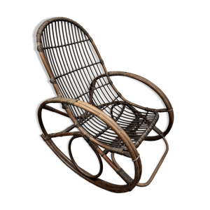 rocking-chair en rotin