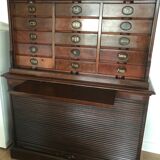 Secretary American Notary in Solid Wood with Sliding Curtain AMBERG'S CABINET LETTER