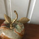 Apple paper press in alabaster and brass