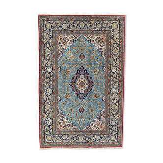 Tapis ancien persan ghoom laine et soie 142x222 cm