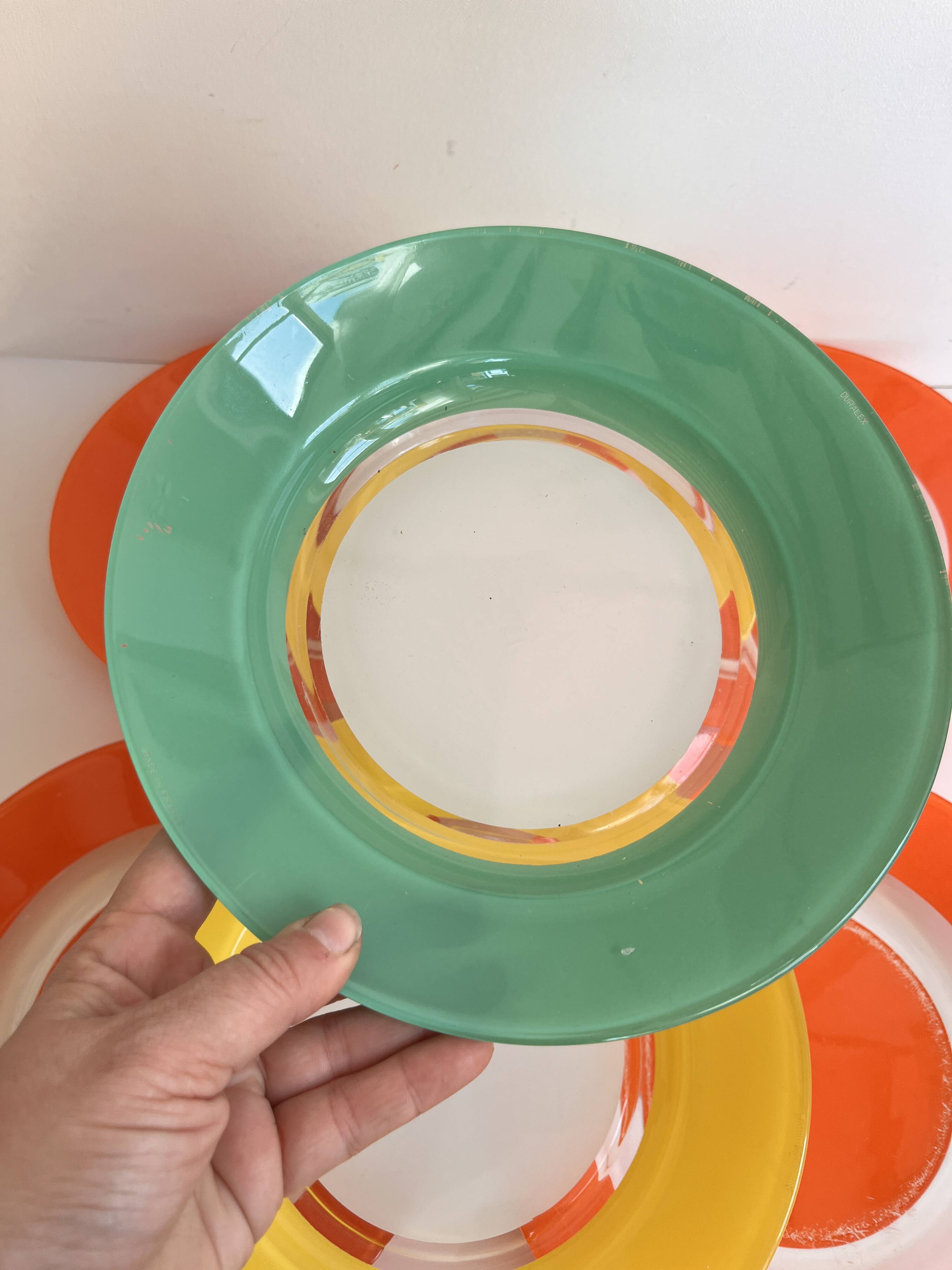 Coloured Duralex plates