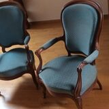 Pair of Voltaire armchairs in Napoleon III style