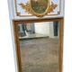 Trumeau mirror with oval decoration and wooden pediment 1920