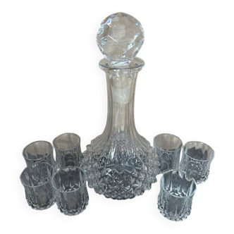 Liqueur service with Longchamp decanter