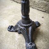 Small pedestal table in marble and cast iron