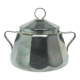Sugar bowl, postmodernism, silver-plated brass, Poland, 1970s