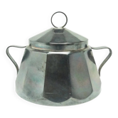 Sugar bowl, postmodernism, silver-plated brass, Poland, 1970s