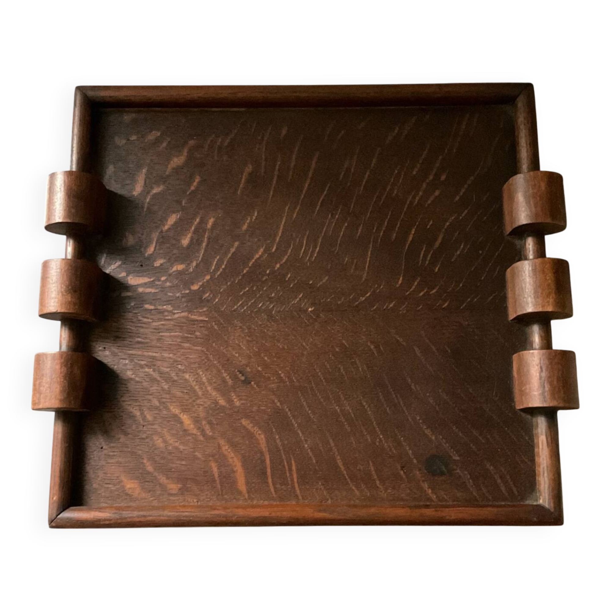 Art Deco teak plateau