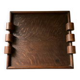 Art Deco teak plateau