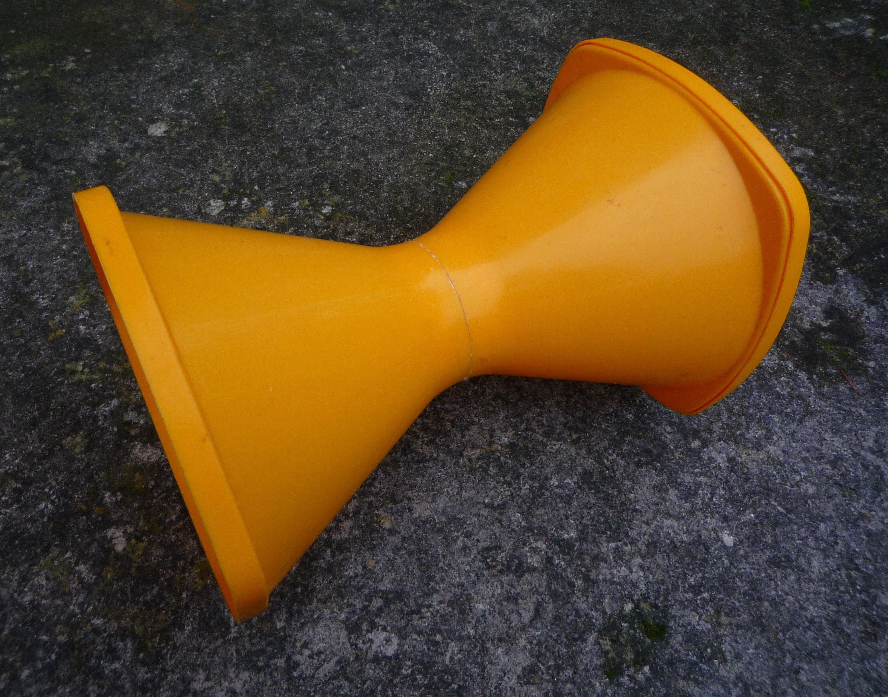 Yellow stool Tam Tam style, vintage 70s