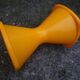 Yellow stool Tam Tam style, vintage 70s