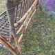 Vintage rattan bench from the 60s