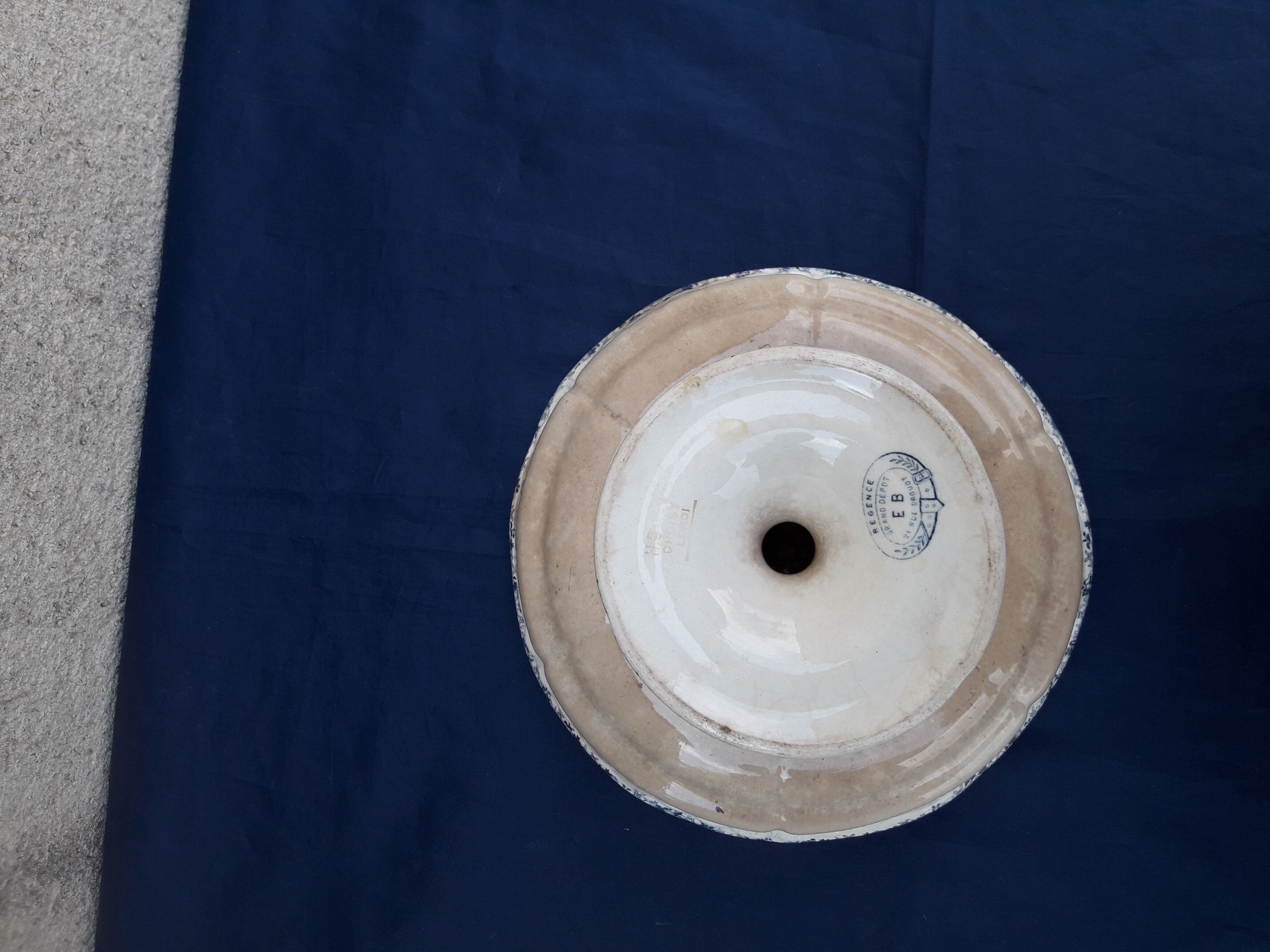 Earthworks Compotier The large emile bourgeois depot model Regency diam 23.5 cm