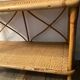 Vintage rattan and wicker shelf 70s