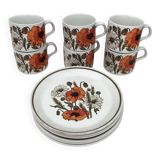 Set of 6 cups + 6 plates, vintage Ironstone by J&G Meakin