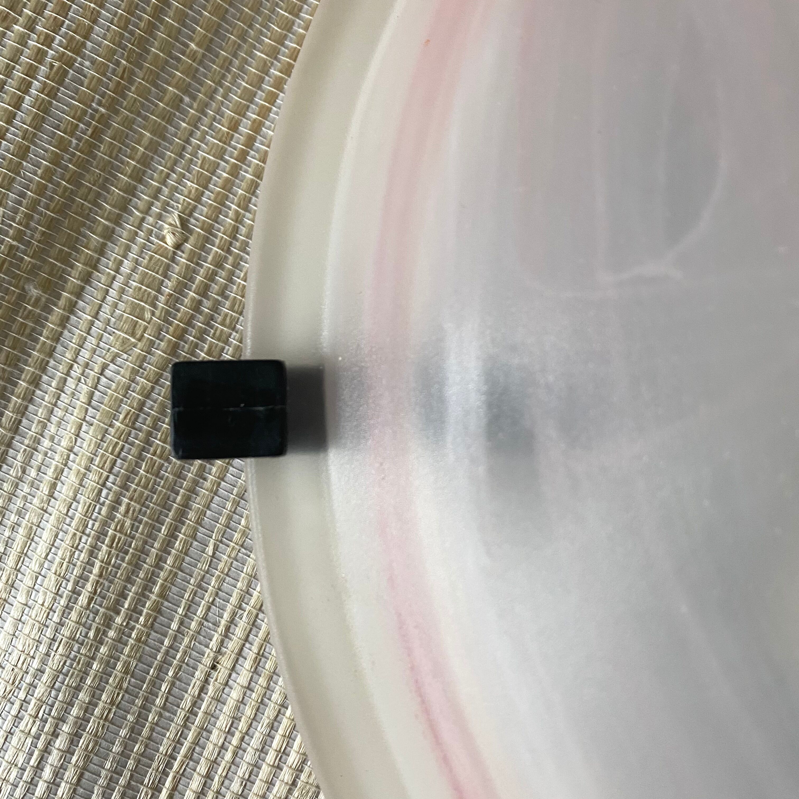 Vintage glass ceiling lamp 80s