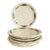 Antique bowls, saucers from Sarreguemines model Obernai.