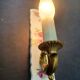 Pair of vintage Limoges ceramic wall sconces