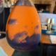 Glass paste lamp signed Degué