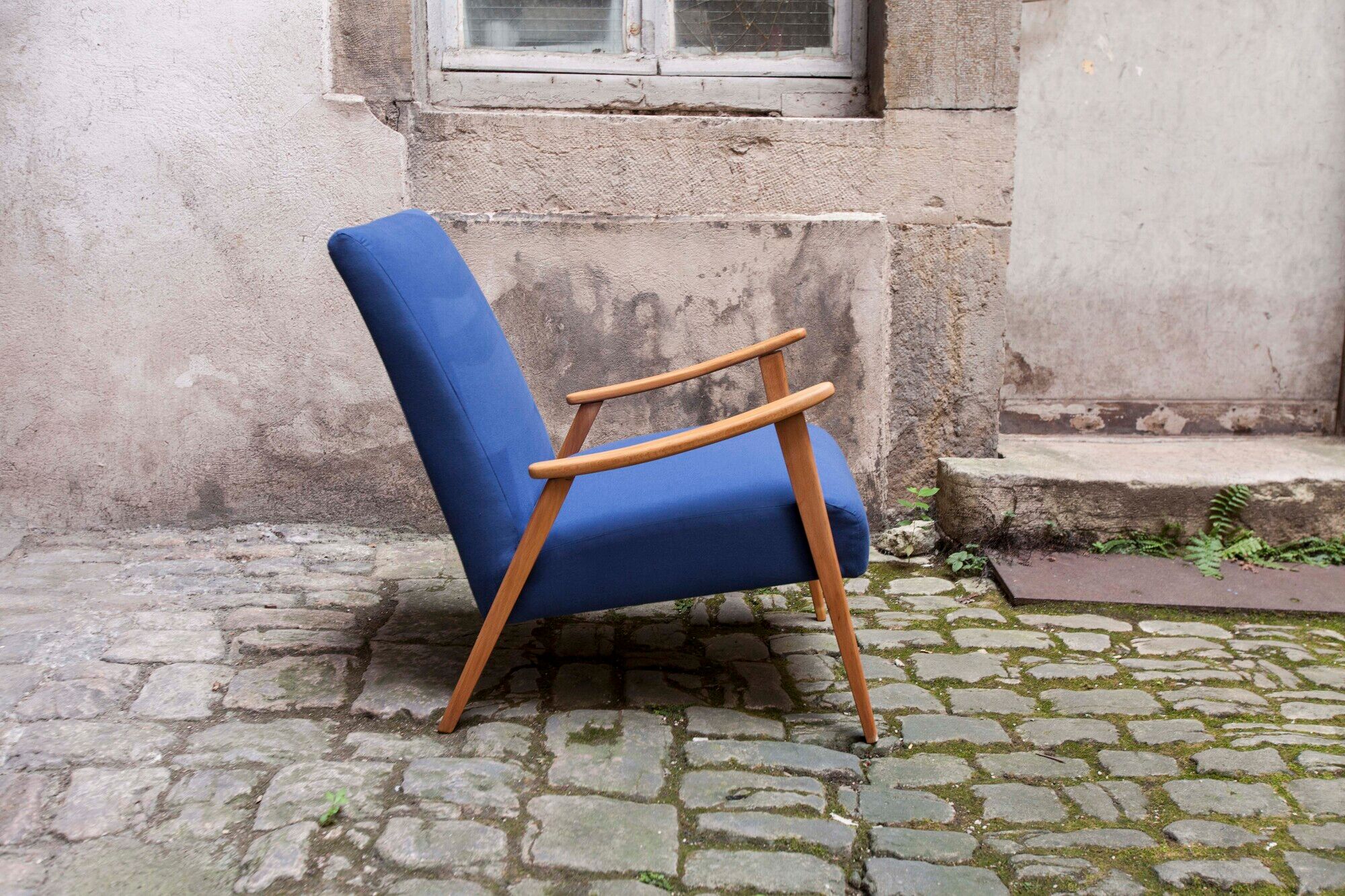 Pair of Scandinavian armchairs from the 60s new fabrics and foam