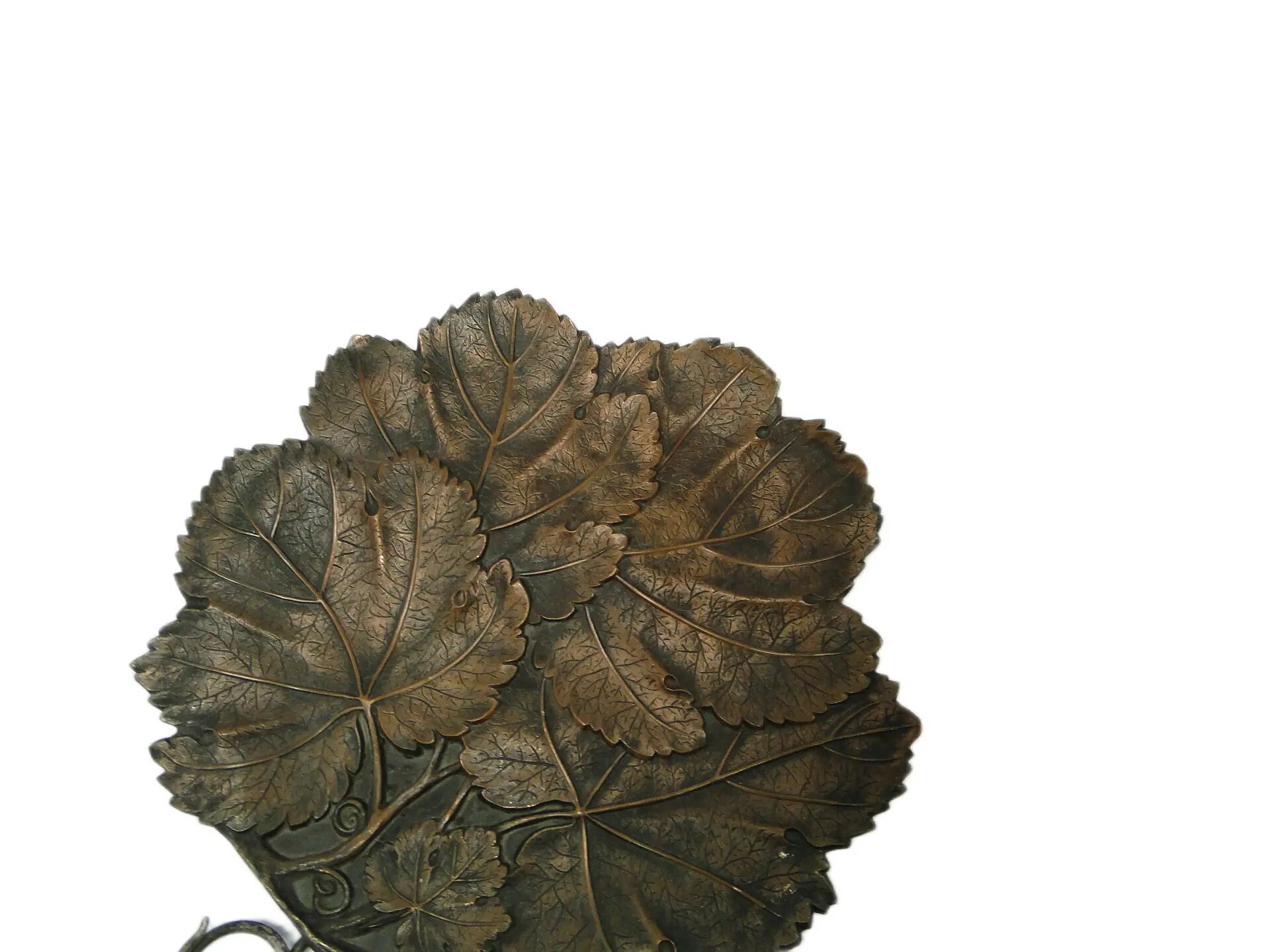 Art Nouveau platter, metal, Poland, 1950s.
