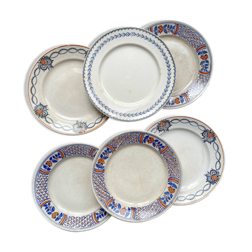 6 Petites assiettes vintage dépareillées - L’Amandinoise - Luneville