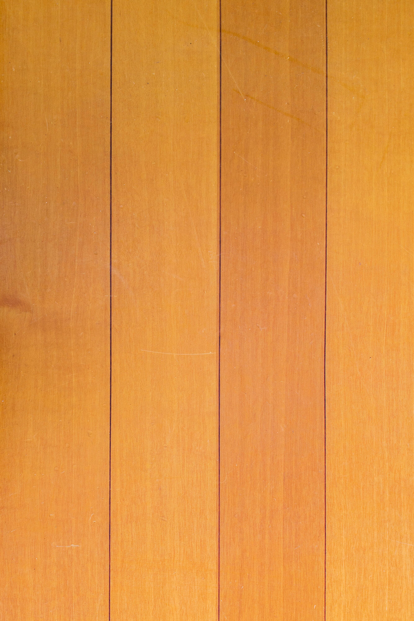 Dining table in beech wood with stripes of hibiscus, italy 70s