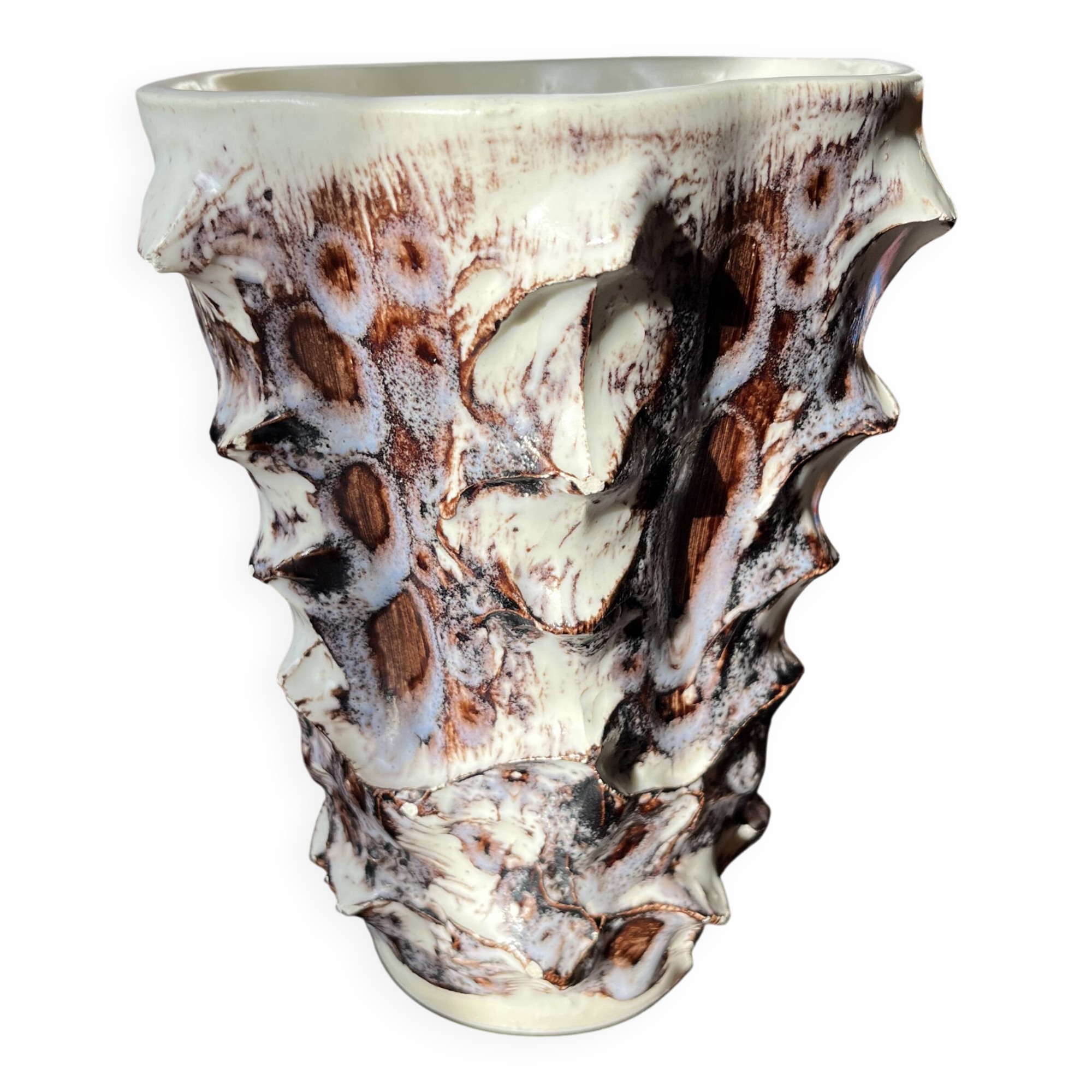 Large vintage Vallauris vase, antique ceramic