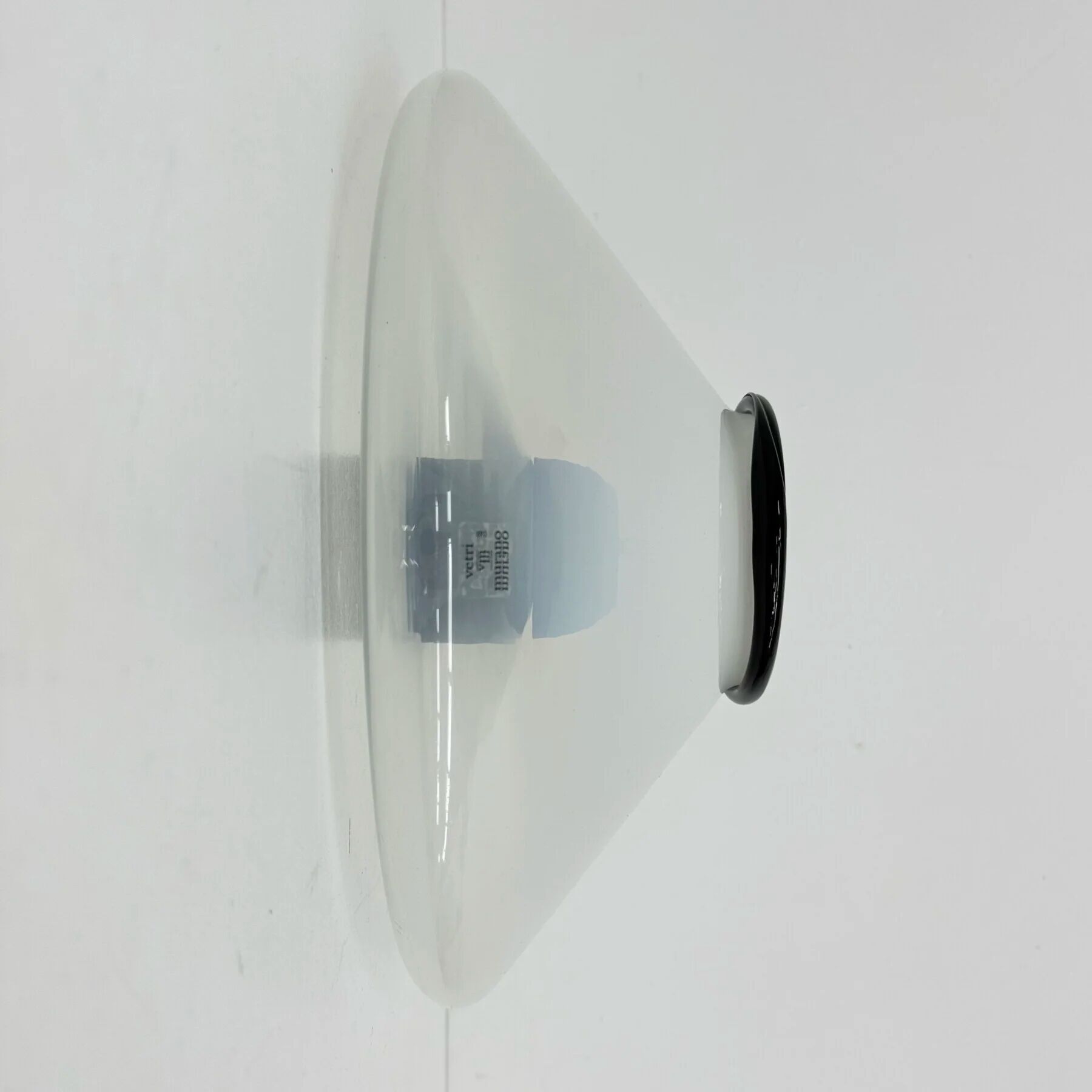 Applique encastrée en verre Murano Leucos au design du milieu du siècle, années 1980, Italie