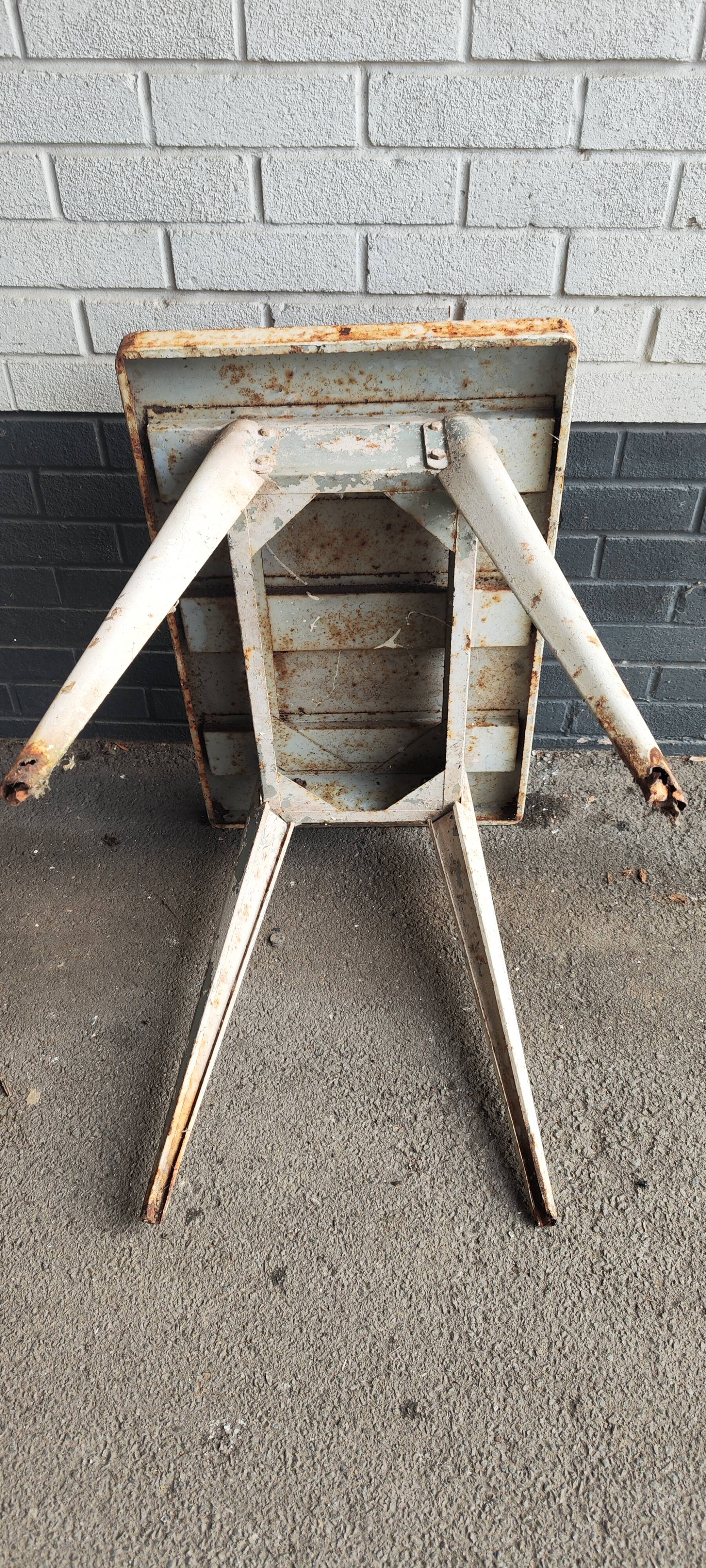 Vintage small Tolix table for console or pedestal table, 89x51 cm
