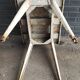Vintage small Tolix table for console or pedestal table, 89x51 cm