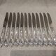 12 silver-plated metal table knives St Medard rocaille Florian
