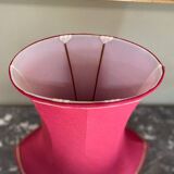 Lampshade in pinkish-burgundy fabric