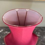Lampshade in pinkish-burgundy fabric