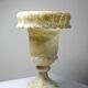 Large medical pot in alabaster/yellowish marble, Belle Époque style.