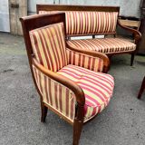 Antique Empire-style salon, 3 pieces. Original upholstery.