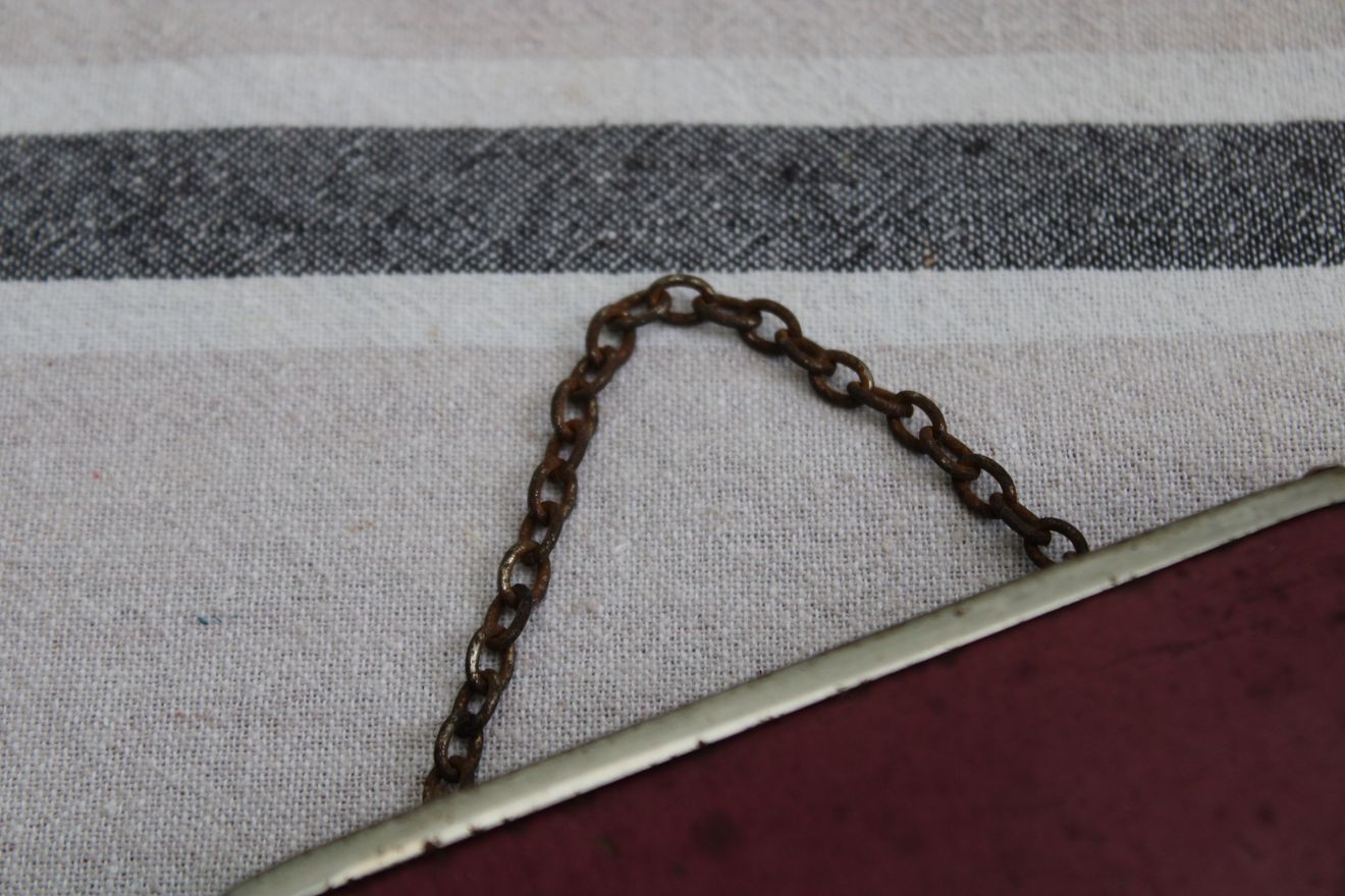 Old triptych barber mirror