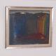 Original mid-century Swedish oil on panel – “City” by Tore Hultcrantz – vintage & framed – 74 × 62 cm (29.1" × 24.4")