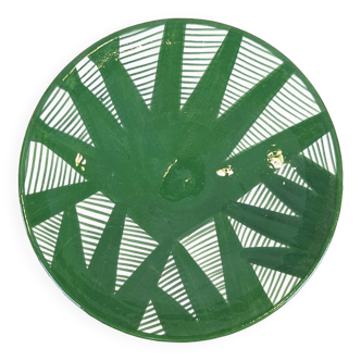 Medium plate - PALMES Verte
