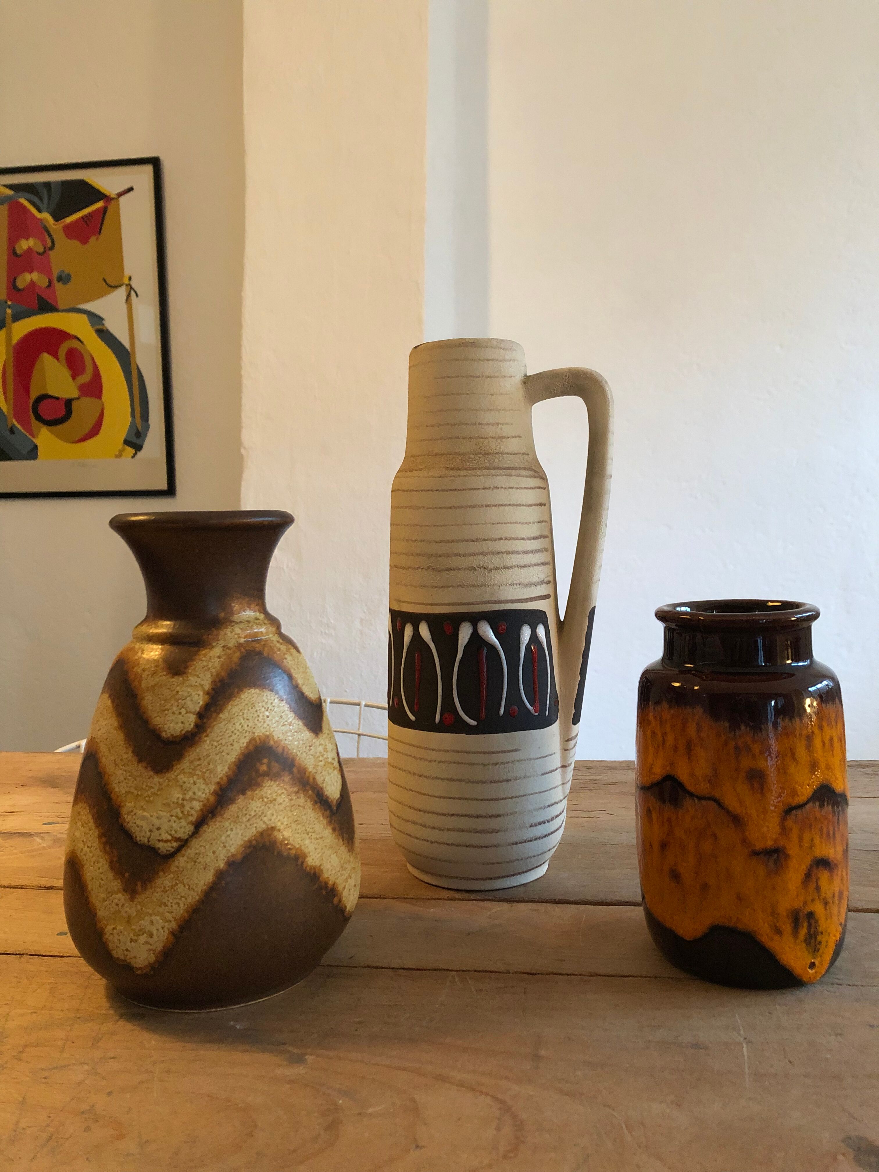 Set de 3 vases céramique vintage
