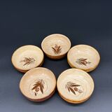 Set of 5 antique bowls signed Faïence de Quimper