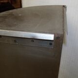 Industrial metal corner shelf