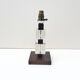Modernist Art Deco lamp base in wood and glass, France 1930.