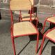 Set of 4 school chairs 70s
