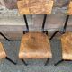 10 chaises d'école en métal et bois, 1960