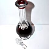 Carafe et 6 verres à liqueur Saint-Louis Bristol Joseph overlay cristal doublé