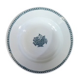 Plat rond creux art deco en faience de st amand no digoin