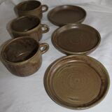 Lot of 3 coffee cups or sandstone tea